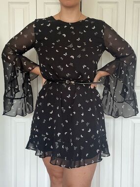 Max Studio Black Chiffon Dress